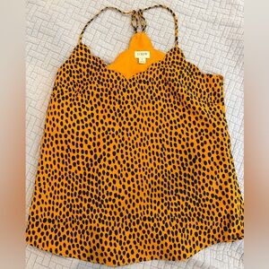 J.CREW Leopard scalloped cami top SIZE 2